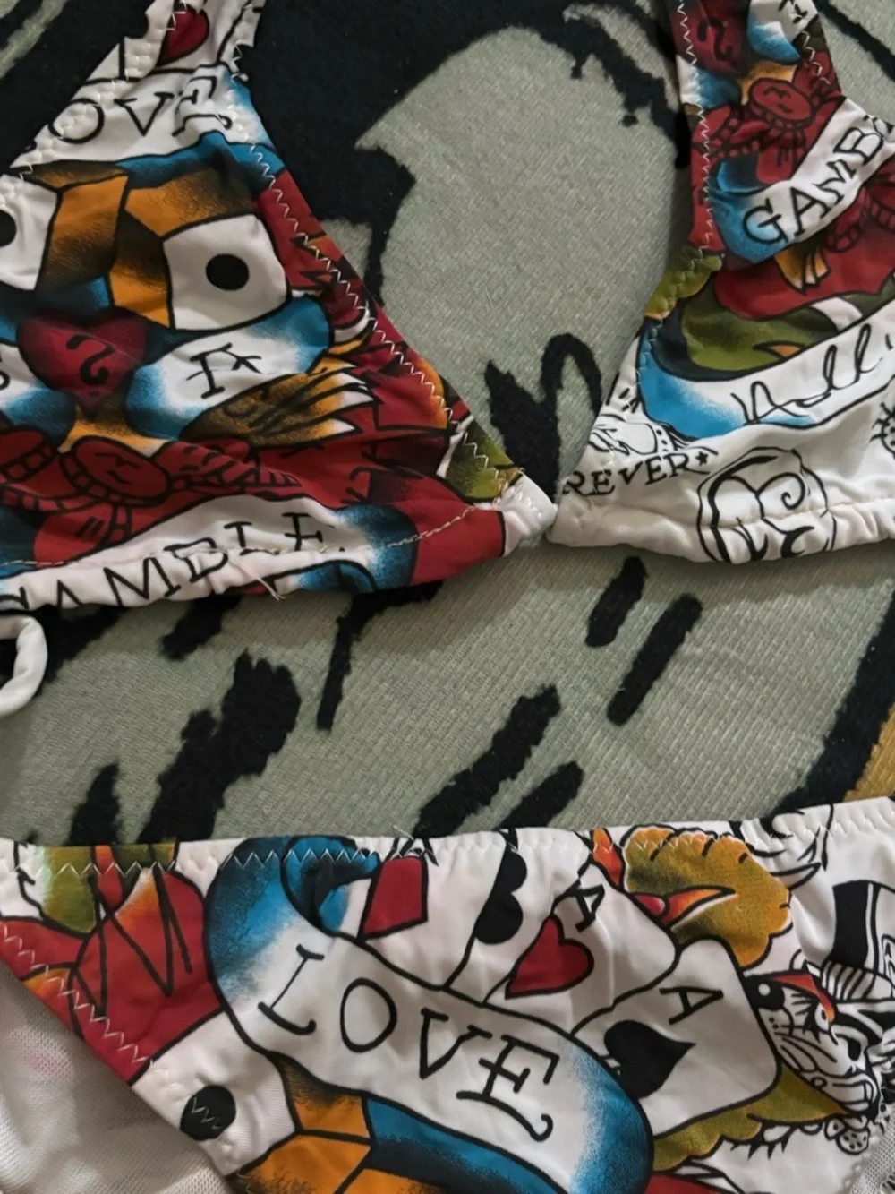 Ed Hardy Multicolor String Bikini Set - Picture 2 of 3